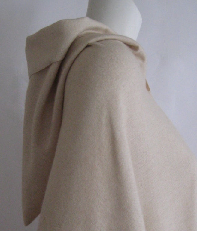1970s Halston Cashmere Cape With Hood 1