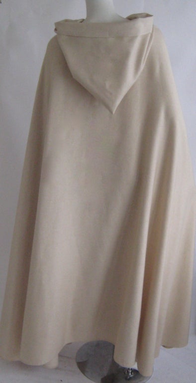 1970s Halston Cashmere Cape With Hood 2
