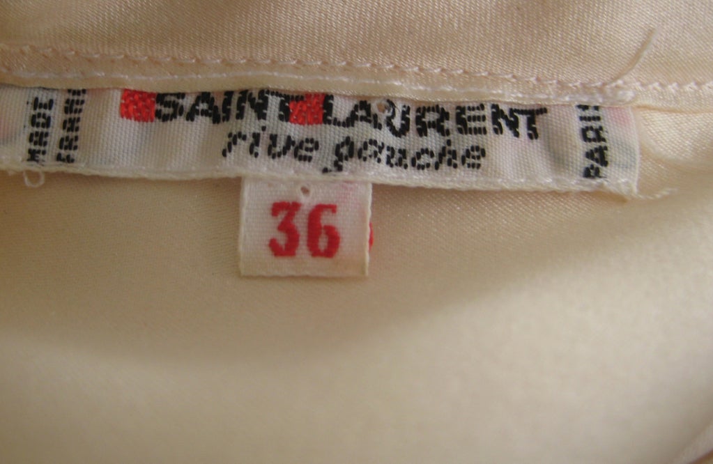 1970s Yves Saint Laurent Silk Peasant Blouse For Sale 2