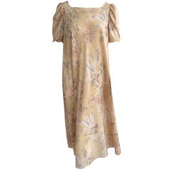 1970s Chloe Silk Floral Dress