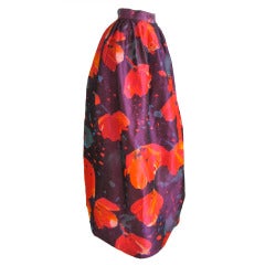1950s Silk Taffeta Wrap Evening Skirt