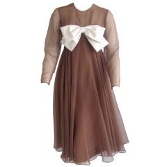 Vintage 1960s Malcom Starr Babydoll Dress with Bow