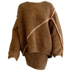 1980s Issey Miyake Sweater Mini Skirt Ensemble
