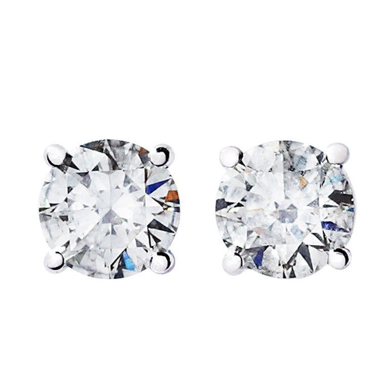 Renesim 1 Carat D Flawless Diamond Stud Earrings For Sale