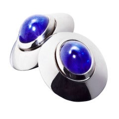 Renesim Blue Sapphire Platinum Cufflinks