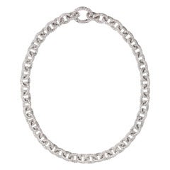 RENESIM Briliiant Link Necklace Set with Brilliant-Cut Diamonds