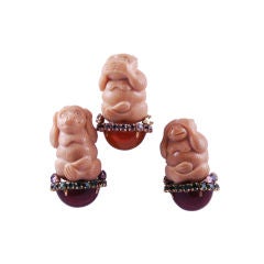 Iraj Moini See, Hear, Speak No Evil Monkey Brooches