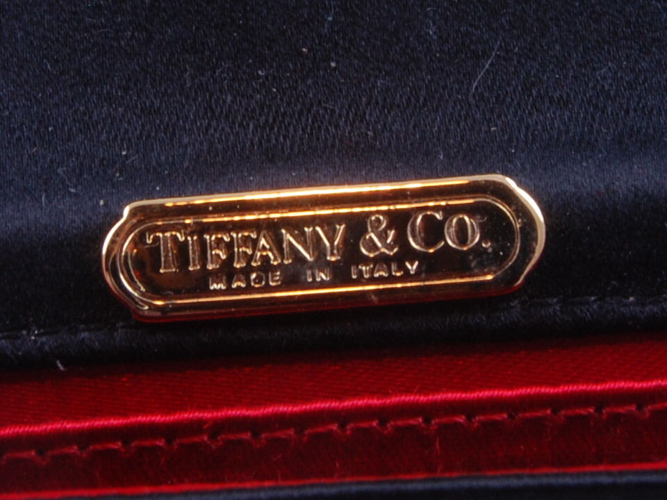 Women's Vintage Black Satin TIffany Evening Bag