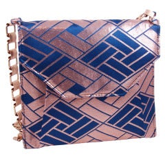 Diane Love Brocade Evening Bag with Chain