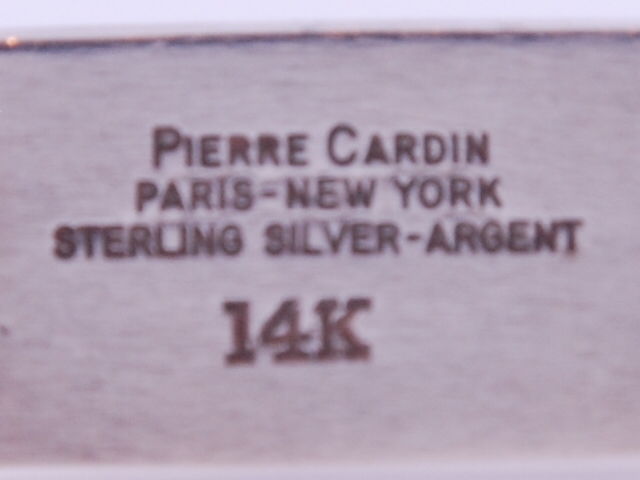 Pierre Cardin Sterling Silver and 14K Cuff Bracelet 1