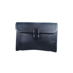 Black Kleinberg Sherril Leather Portfolio/Large Clutch