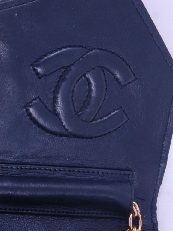 Vintage Chanel Navy Blue Bag 2