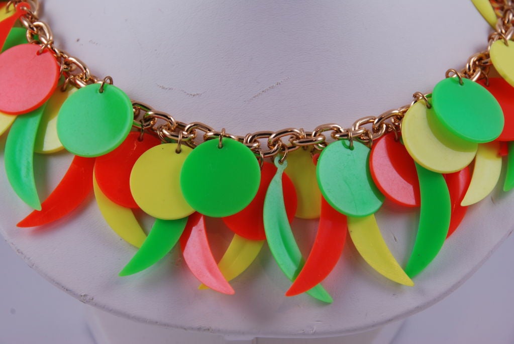 1960's Bergere Brightly Colored Necklace
