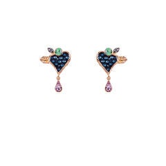 Christian Lacroix Enamel and Rhinestone Earrings
