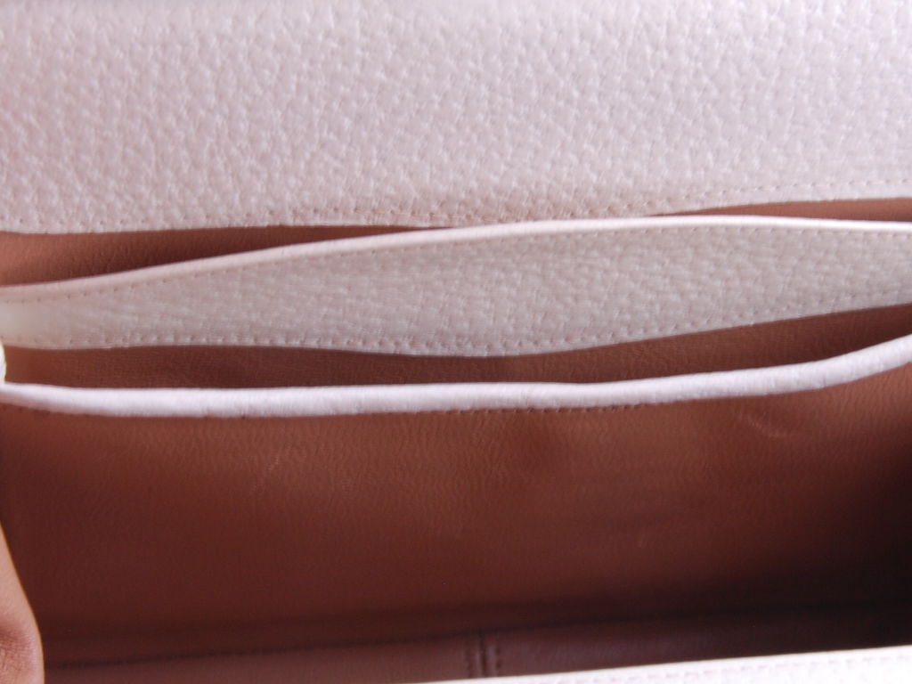 Classic White Leather Gucci Hand Bag 5