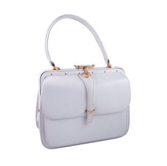 Vintage Classic White Leather Gucci Hand Bag