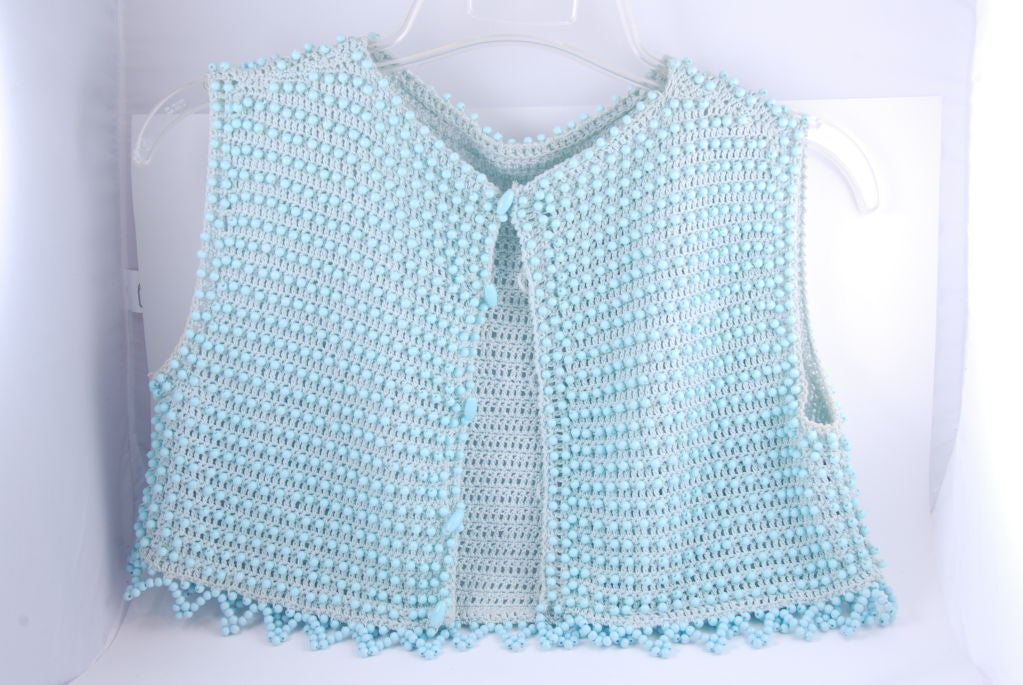 1940's Henry a la Pensee Beaded Bolero Vest