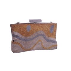 Vintage Pierre Cardin 1960's Steel Beaded Abstract Evening Bag