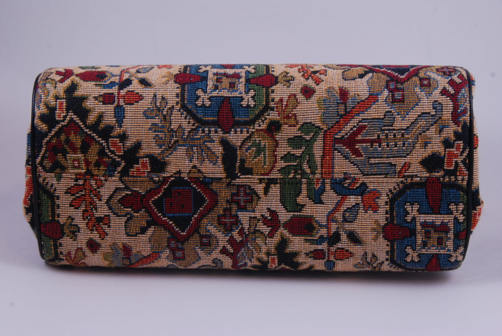 Morris Moskowitz 1970's Tapestry Hand Bag 4
