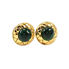 Chanel Poured Glass Clip Earrings