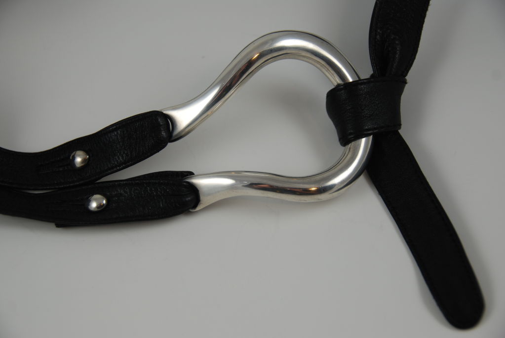Women's Peretti Tiffany Sterling Silver and Leather Belt
