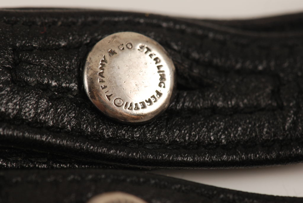 Peretti Tiffany Sterling Silver and Leather Belt 3
