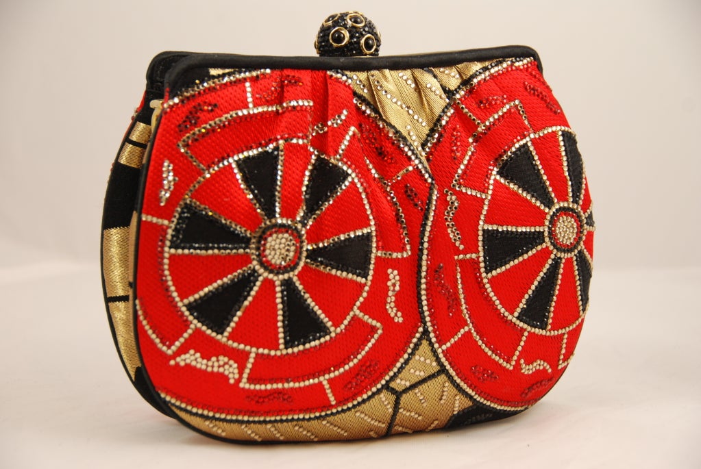 Judith Leiber Rhinestone Embellished Obi Bag