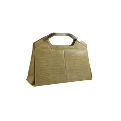 Beige Lizard and Lucite Purse/Shoulder Bag Vintage Beige Lizard and Lucite Purse/Shoulder Bag