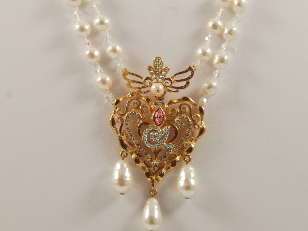 Women's Christian Lacroix Pearl & Rhinestone Necklace