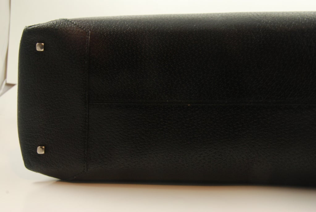 Ferragamo Black Leather Doctor's Bag In Excellent Condition In New York, NY