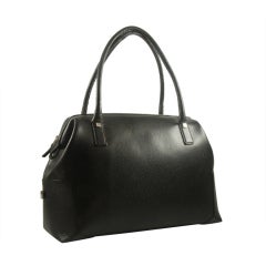 Ferragamo Black Leather Doctor's Bag