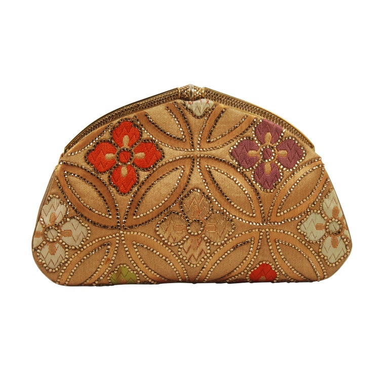 Rare Early Leiber Rhinestone Embellished Obi Bag