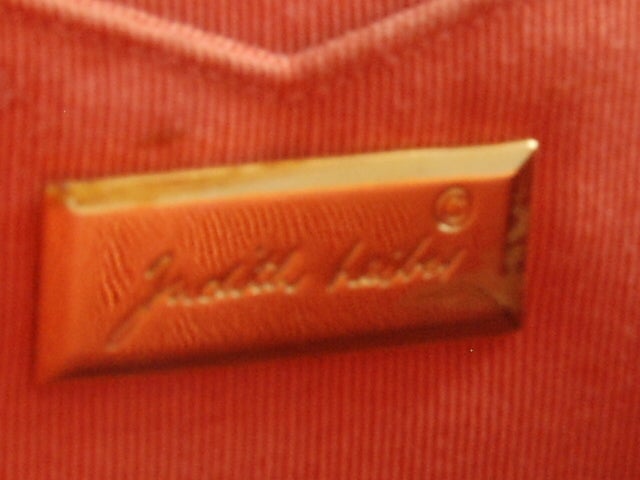 1980's Judth Leiber Deco Style Apricot Karung Bag
