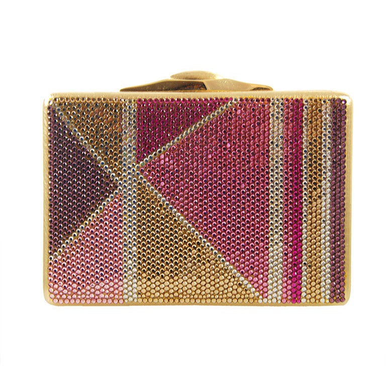 Early Abstract Design Judith Leiber Minaudière For Sale