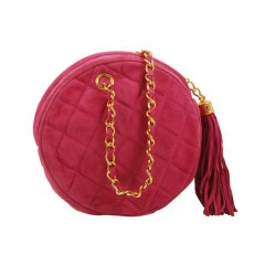 Chanel Quilted Pink Suede Purse