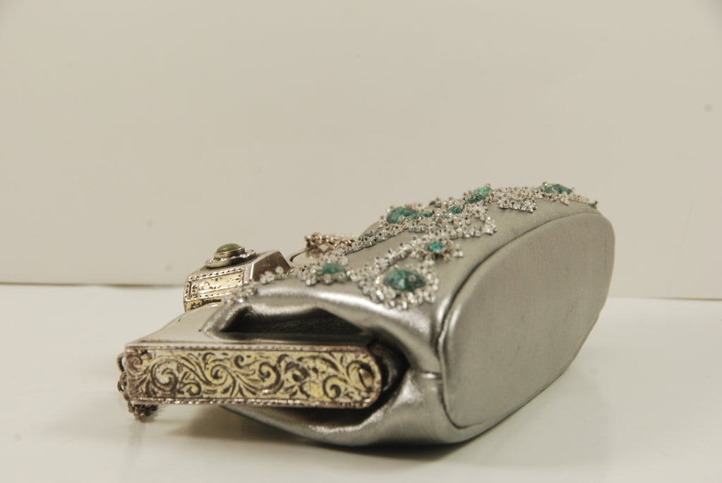 Valentino SIlver and Jeweled Evening Bag 3