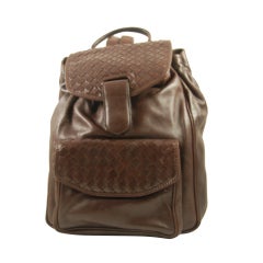Bottega Veneta Brown Leather  Backpack