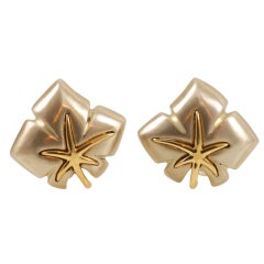 Tiffany 18k Gold and Silver Earrings