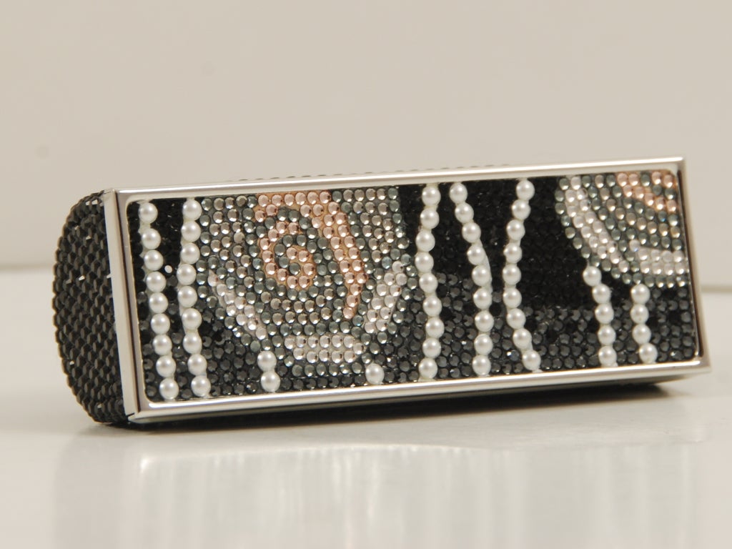 Leiber Full Bead Camellias Lipstick Holder