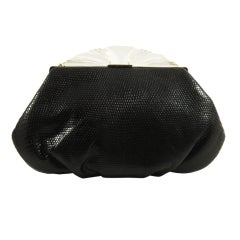 Vintage Black Lizard Jacomo Purse at 1stDibs