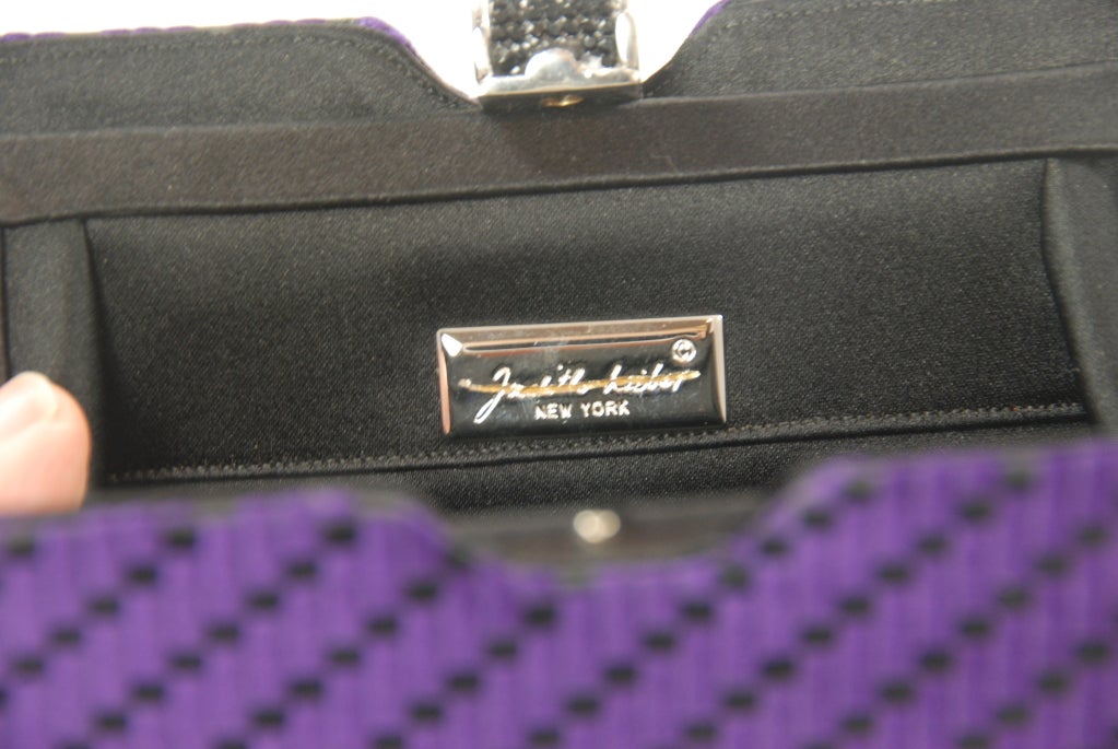 Judith Leiber Purple and Black Evening Bag For Sale 2