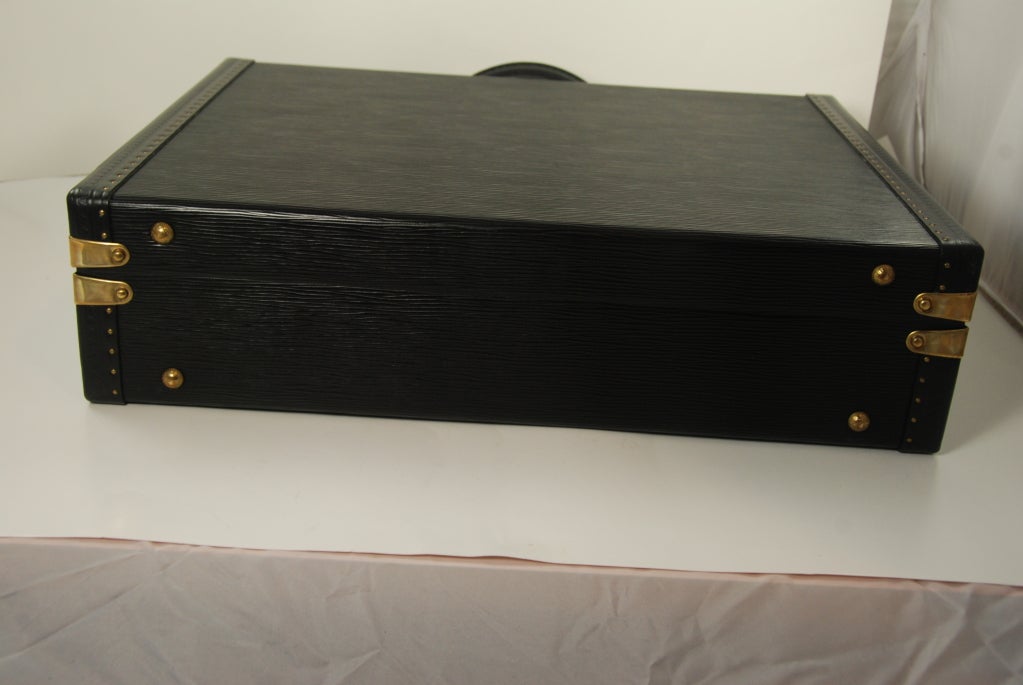 Louis Vuitton Black Epi Leather President Briefcase For Sale 1