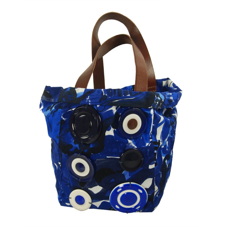 Marni Tote with Decorative Medallions For Sale