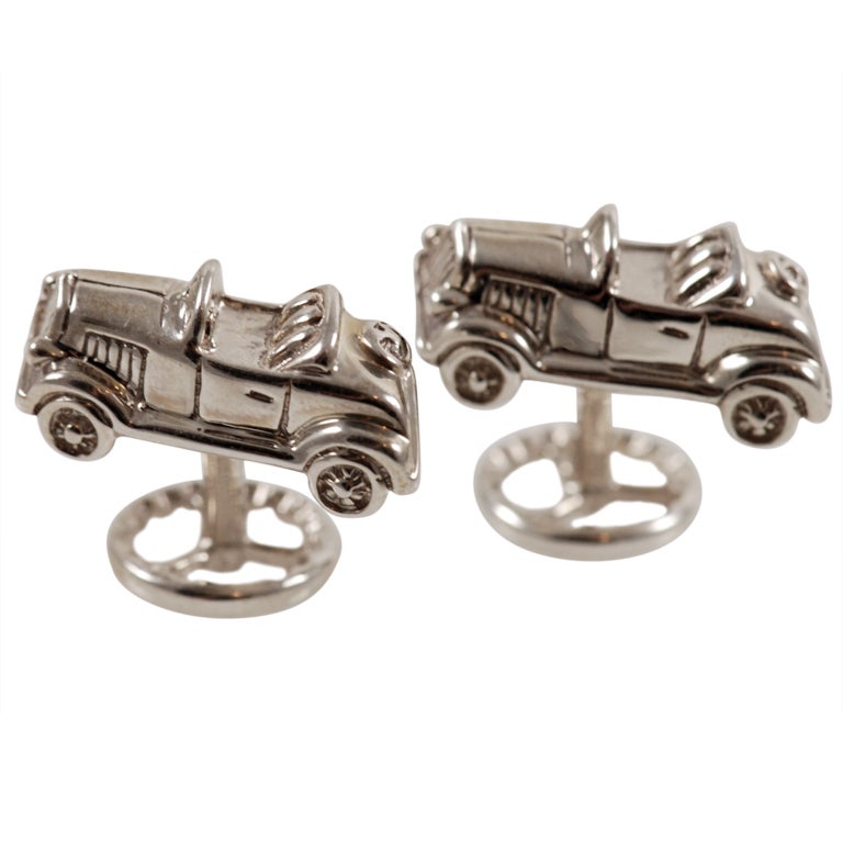 Tiffany Sterling Silver Vintage Car Cuff Links at 1stDibs | 5925