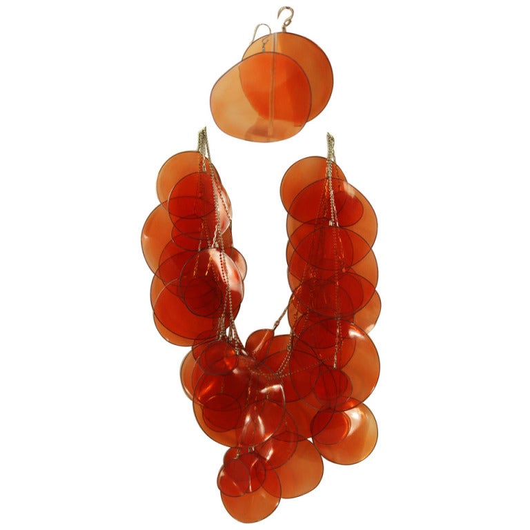 Issey Miyake Multi Strand Necklace 
Earrings