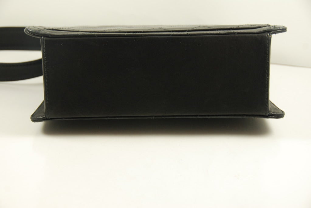 Women's Chanel Black Lambskin Quilted Handbag