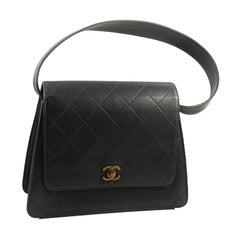 Chanel Black Lambskin Quilted Handbag