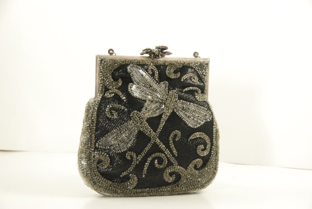 Larisa Barrera Beaded Art Nouveau Style Evening Bag
