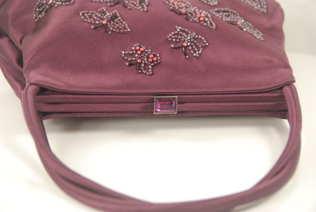 Bolso de noche con cuentas moradas Bottega Veneta Marrón en venta