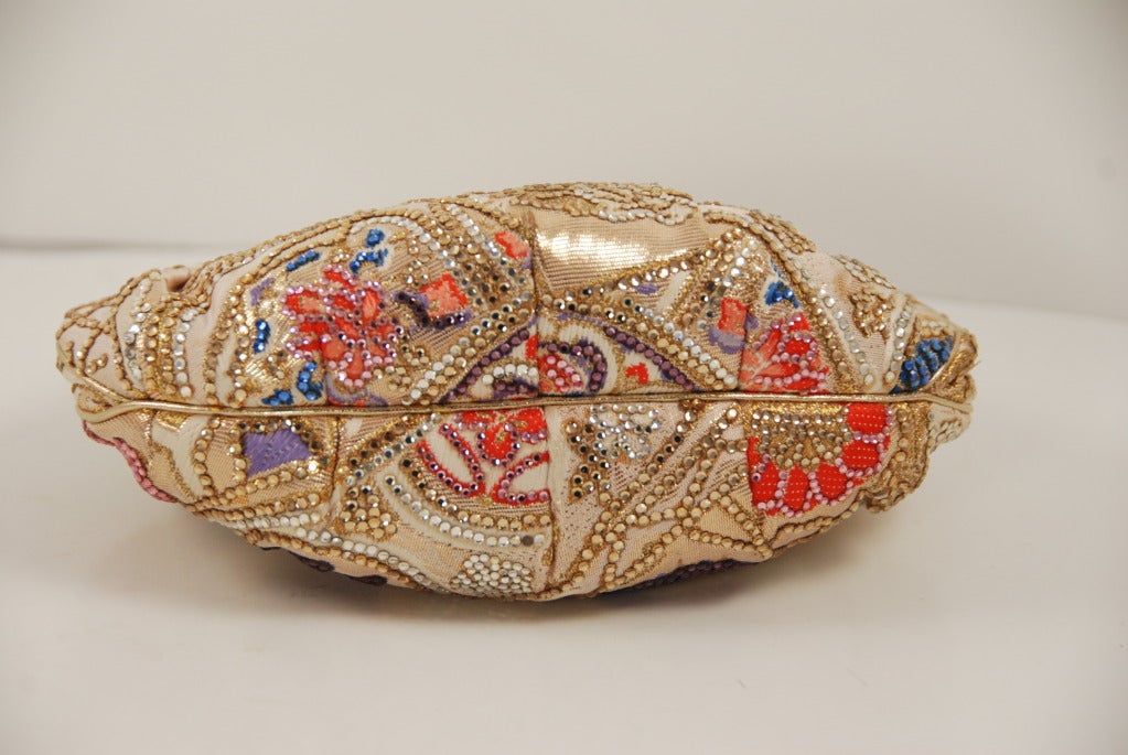 1980s Judith Leiber Rhinestone Studded Obi Bag In Excellent Condition In New York, NY